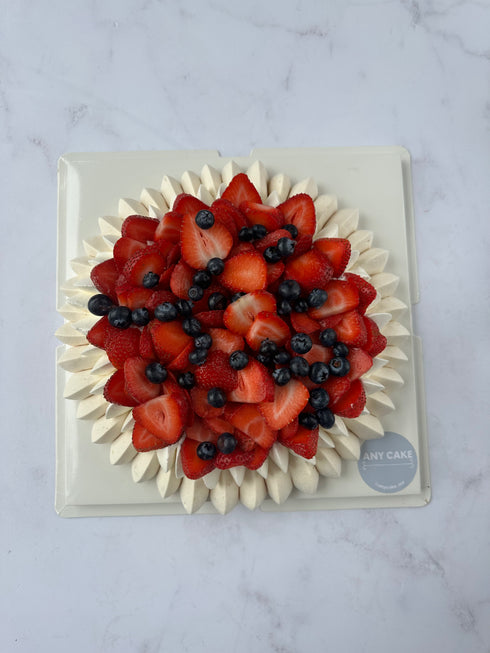 Pavlova con fresas