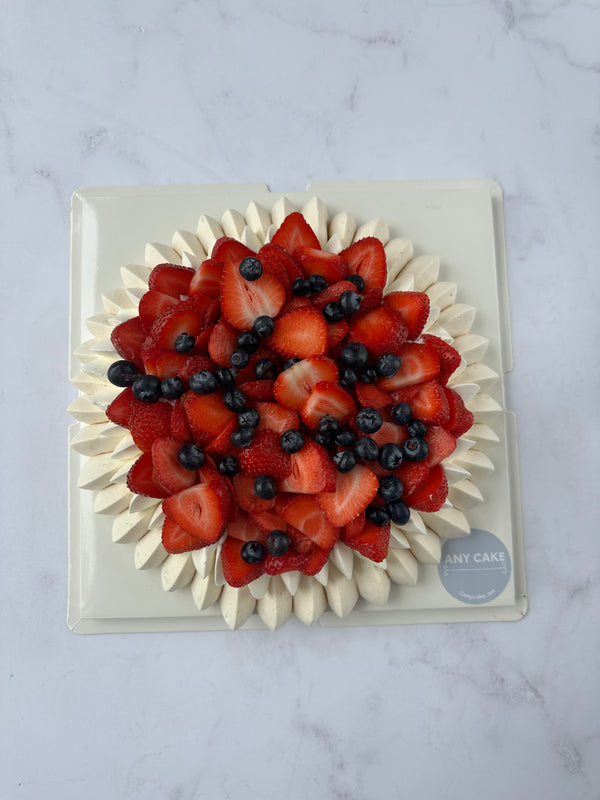 Pavlova con fresas