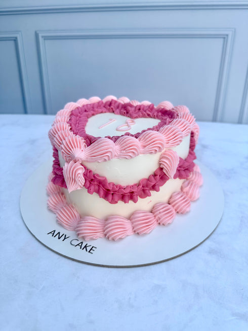 Vintage Cake Corazón